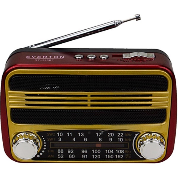 Everton Rt-310bt Bluetooth Fm-Usb-Tf Card- Şarjlı  Nostaljik Radyo 