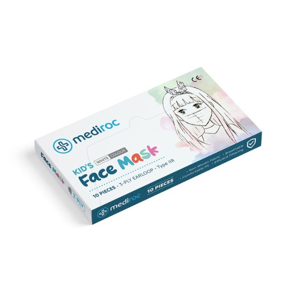 Mediroc (Wexta) (Kız-Erkek) Beyaz STL3PLY Melt Blown Koruyucu Çocuk Maskesi 10lu Mediroc (Wexta) (Kız-Erkek) Beyaz STL3PLY Melt Blown Koruyucu Çocuk Maskesi 10lu