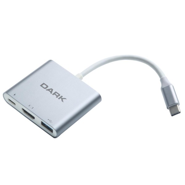 Dark DK-AC-U31X32 3in1 USB3.1 Type C Erkek-USB3.0-HDMI (4K UHD)-USB3.1 Type C Şarj Dark DK-AC-U31X32 3in1 USB3.1 Type C Erkek-USB3.0-HDMI (4K UHD)-USB3.1 Type C Şarj
