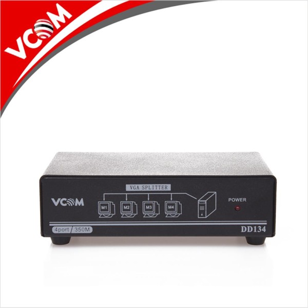Vcom DD134 1-4 Port 350MHZ Metal Vga Splitter Vcom DD134 1-4 Port 350MHZ Metal Vga Splitter
