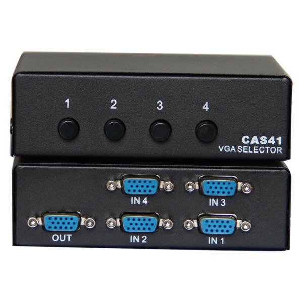 Vcom DD174 4-1 Port Manuel 350MHz Metal Vga Switch Vcom DD174 4-1 Port Manuel 350MHz Metal Vga Switch